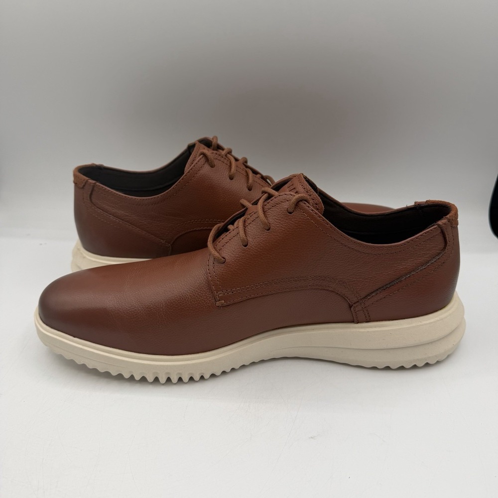 Cole Haan Grand+ Plain Toe Oxfords Men Sz 8.5 M British Tan Leather Shoes C36935 - Picture 3 of 12